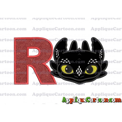 How to Draw Your Dragon Applique Embroidery Design With Alphabet R
