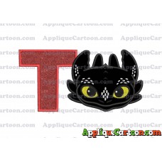 How to Draw Your Dragon Applique Embroidery Design With Alphabet T