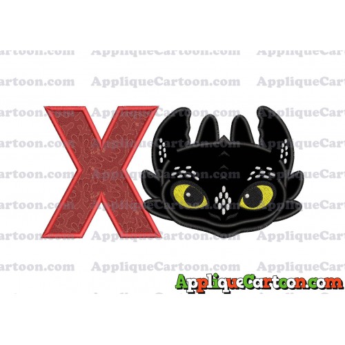 How to Draw Your Dragon Applique Embroidery Design With Alphabet X