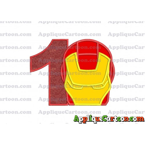 Ironman Applique Embroidery Design Birthday Number 1