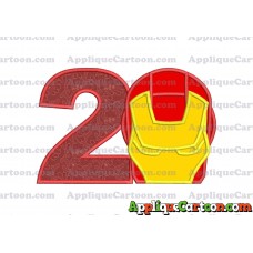 Ironman Applique Embroidery Design Birthday Number 2