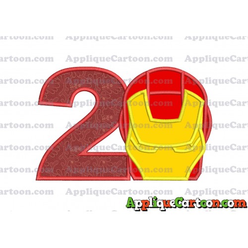 Ironman Applique Embroidery Design Birthday Number 2