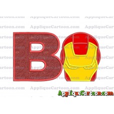 Ironman Applique Embroidery Design With Alphabet B