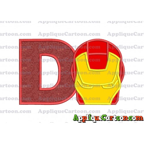 Ironman Applique Embroidery Design With Alphabet D