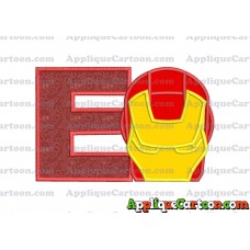 Ironman Applique Embroidery Design With Alphabet E
