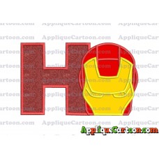 Ironman Applique Embroidery Design With Alphabet H