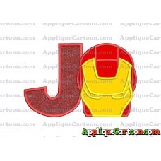 Ironman Applique Embroidery Design With Alphabet J