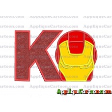 Ironman Applique Embroidery Design With Alphabet K