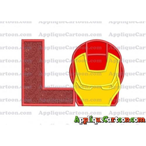 Ironman Applique Embroidery Design With Alphabet L