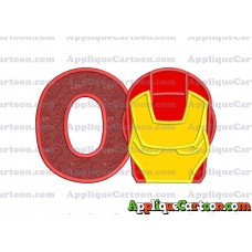 Ironman Applique Embroidery Design With Alphabet O