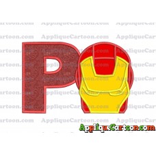 Ironman Applique Embroidery Design With Alphabet P