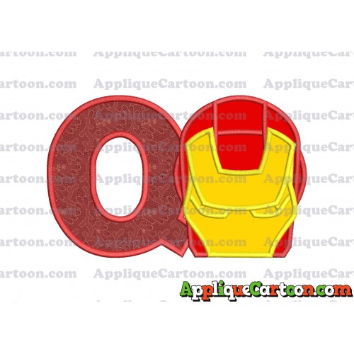 Ironman Applique Embroidery Design With Alphabet Q