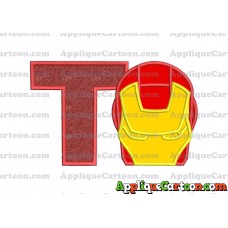 Ironman Applique Embroidery Design With Alphabet T