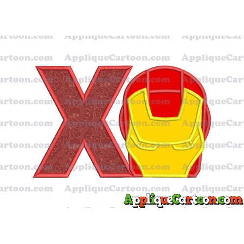 Ironman Applique Embroidery Design With Alphabet X