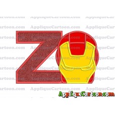 Ironman Applique Embroidery Design With Alphabet Z
