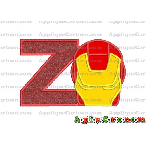 Ironman Applique Embroidery Design With Alphabet Z