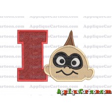 Jack Jack Parr Incredibles Head Applique Embroidery Design 02 With Alphabet I