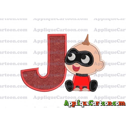 Jack Jack Parr The Incredibles Applique 01 Embroidery Design With Alphabet J