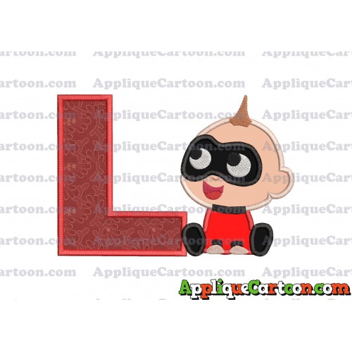 Jack Jack Parr The Incredibles Applique 01 Embroidery Design With Alphabet L
