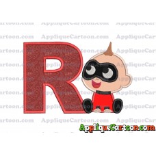 Jack Jack Parr The Incredibles Applique 01 Embroidery Design With Alphabet R