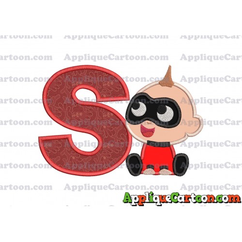 Jack Jack Parr The Incredibles Applique 01 Embroidery Design With Alphabet S