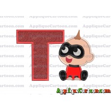 Jack Jack Parr The Incredibles Applique 01 Embroidery Design With Alphabet T