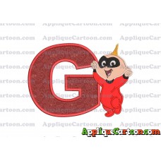 Jack Jack Parr The Incredibles Applique 02 Embroidery Design With Alphabet G