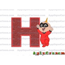 Jack Jack Parr The Incredibles Applique 02 Embroidery Design With Alphabet H