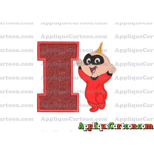 Jack Jack Parr The Incredibles Applique 02 Embroidery Design With Alphabet I