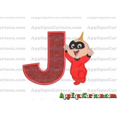 Jack Jack Parr The Incredibles Applique 02 Embroidery Design With Alphabet J