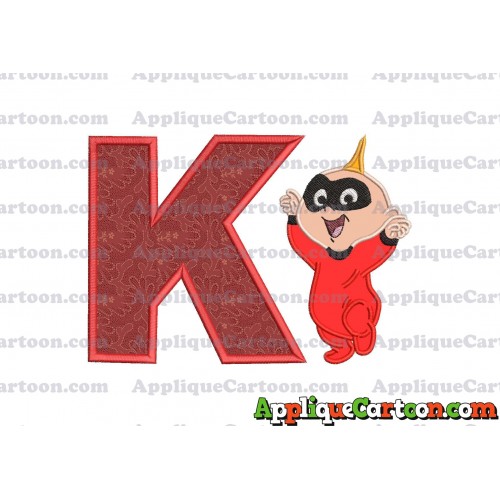Jack Jack Parr The Incredibles Applique 02 Embroidery Design With Alphabet K