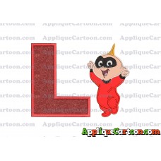 Jack Jack Parr The Incredibles Applique 02 Embroidery Design With Alphabet L