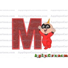 Jack Jack Parr The Incredibles Applique 02 Embroidery Design With Alphabet M
