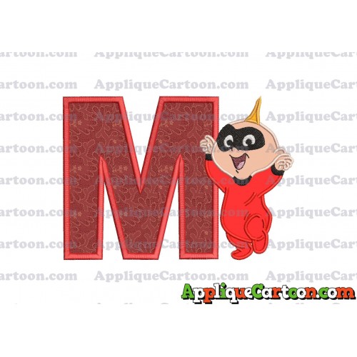 Jack Jack Parr The Incredibles Applique 02 Embroidery Design With Alphabet M