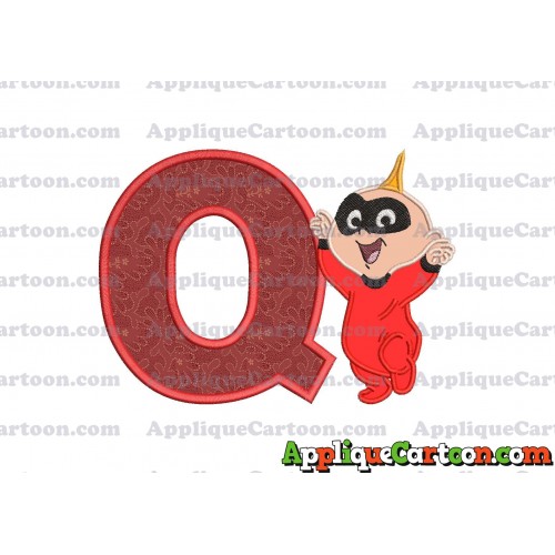 Jack Jack Parr The Incredibles Applique 02 Embroidery Design With Alphabet Q
