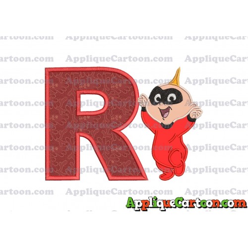 Jack Jack Parr The Incredibles Applique 02 Embroidery Design With Alphabet R