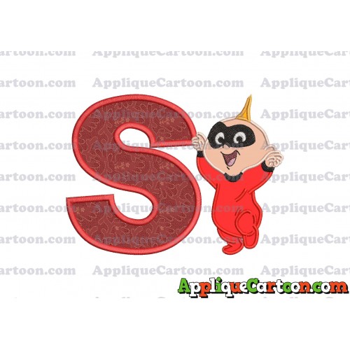 Jack Jack Parr The Incredibles Applique 02 Embroidery Design With Alphabet S
