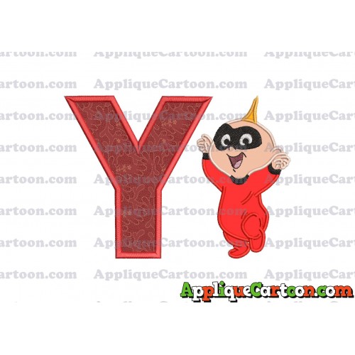 Jack Jack Parr The Incredibles Applique 02 Embroidery Design With Alphabet Y