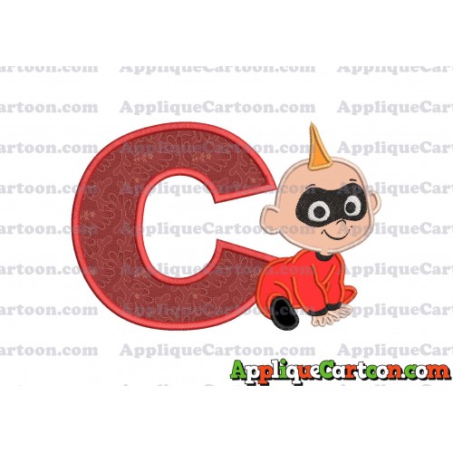 Jack Jack Parr The Incredibles Applique 03 Embroidery Design With Alphabet C