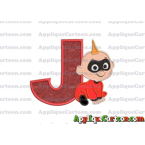 Jack Jack Parr The Incredibles Applique 03 Embroidery Design With Alphabet J