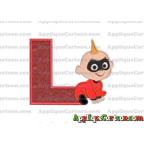 Jack Jack Parr The Incredibles Applique 03 Embroidery Design With Alphabet L