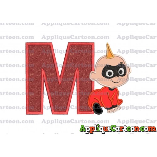 Jack Jack Parr The Incredibles Applique 03 Embroidery Design With Alphabet M