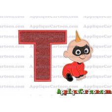 Jack Jack Parr The Incredibles Applique 03 Embroidery Design With Alphabet T