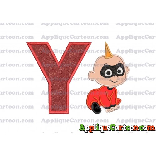 Jack Jack Parr The Incredibles Applique 03 Embroidery Design With Alphabet Y