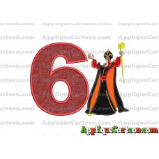 Jafar Aladdin Applique Design Birthday Number 6