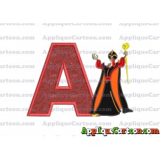 Jafar Aladdin Applique Design With Alphabet A