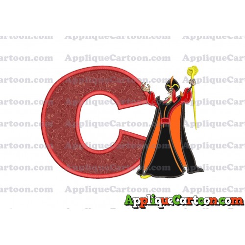 Jafar Aladdin Applique Design With Alphabet C