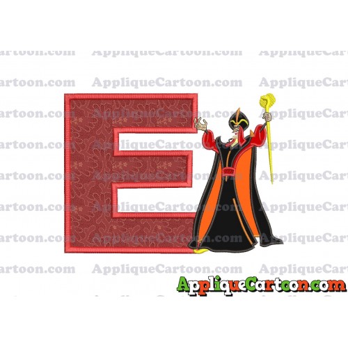 Jafar Aladdin Applique Design With Alphabet E