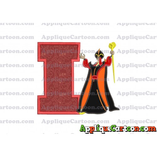 Jafar Aladdin Applique Design With Alphabet I