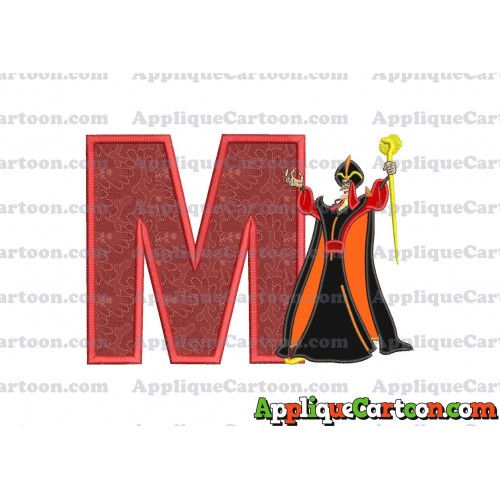 Jafar Aladdin Applique Design With Alphabet M